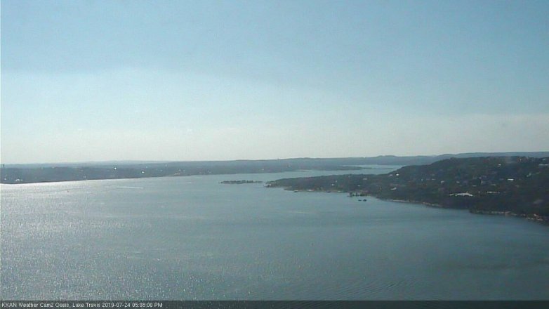 Lake Travis webcam, July 24, 2019 4:10 PM CT