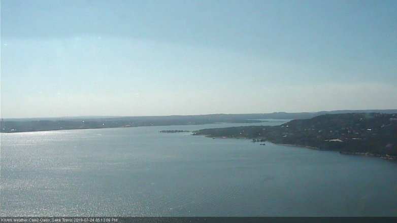 Lake Travis webcam, July 24, 2019 4:15 PM CT
