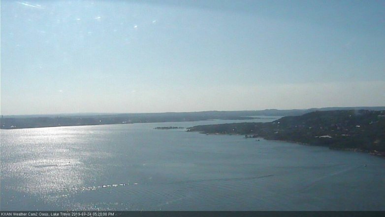 Lake Travis webcam, July 24, 2019 4:30 PM CT