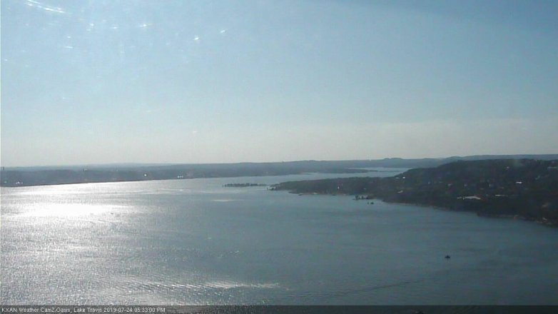 Lake Travis webcam, July 24, 2019 4:35 PM CT