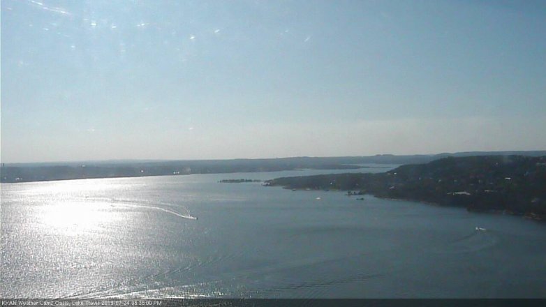 Lake Travis webcam, July 24, 2019 4:40 PM CT