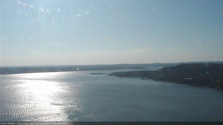 Lake Travis webcam, July 24, 2019 4:50 PM CT