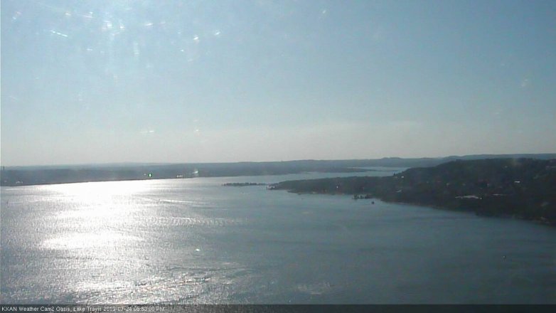 Lake Travis webcam, July 24, 2019 4:55 PM CT