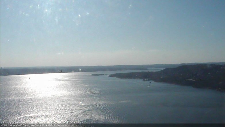 Lake Travis webcam, July 24, 2019 5:00 PM CT