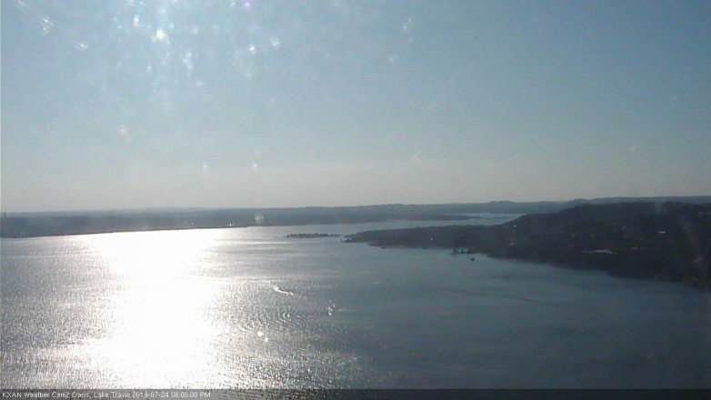 Lake Travis webcam, July 24, 2019 5:10 PM CT