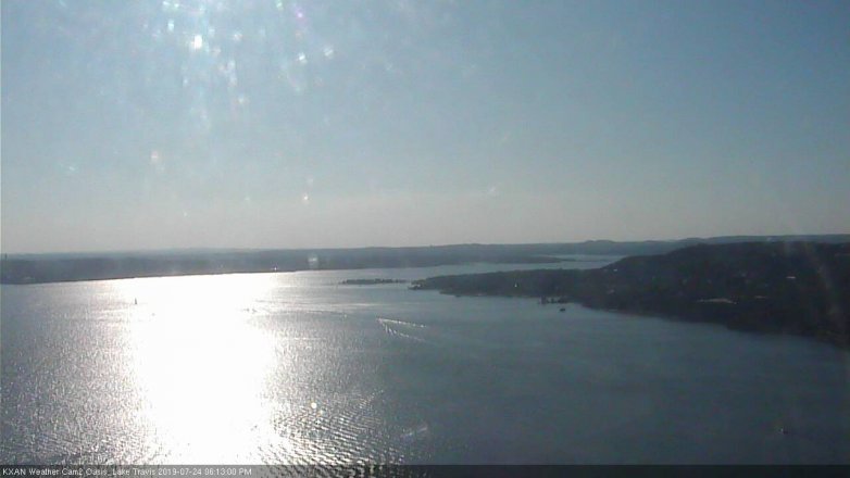 Lake Travis webcam, July 24, 2019 5:15 PM CT