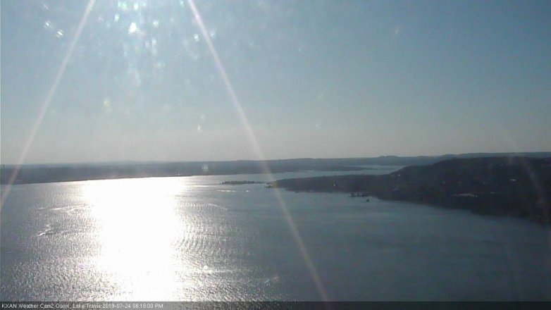 Lake Travis webcam, July 24, 2019 5:20 PM CT