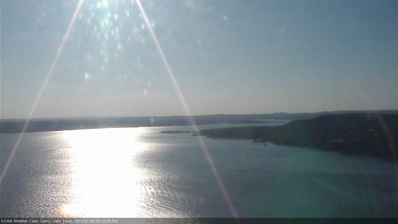 Lake Travis webcam, July 24, 2019 5:30 PM CT