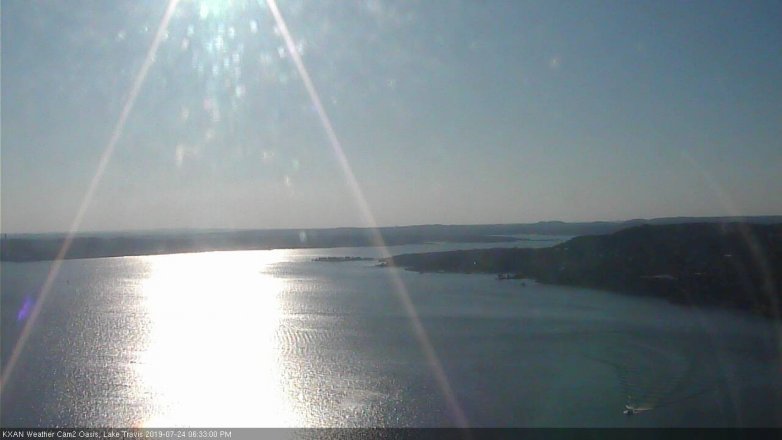 Lake Travis webcam, July 24, 2019 5:35 PM CT