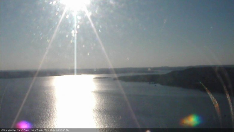Lake Travis webcam, July 24, 2019 5:55 PM CT
