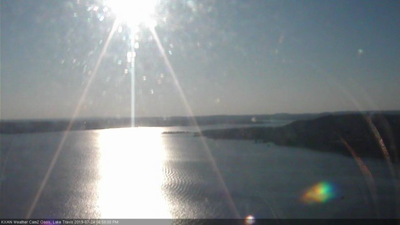 Lake Travis webcam, July 24, 2019 6:00 PM CT