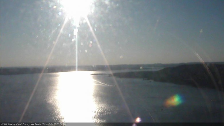 Lake Travis webcam, July 24, 2019 6:05 PM CT