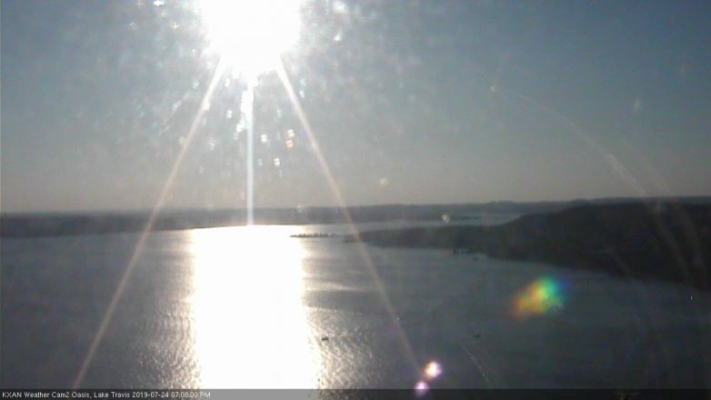 Lake Travis webcam, July 24, 2019 6:10 PM CT