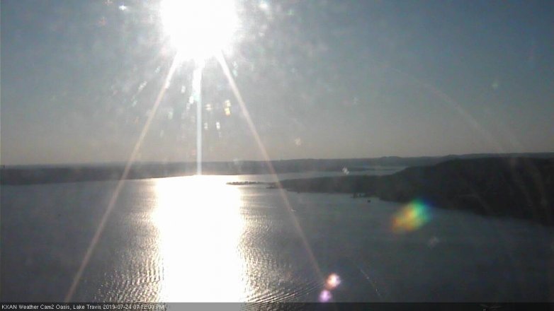 Lake Travis webcam, July 24, 2019 6:15 PM CT