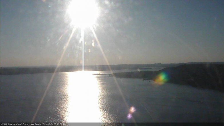 Lake Travis webcam, July 24, 2019 6:20 PM CT