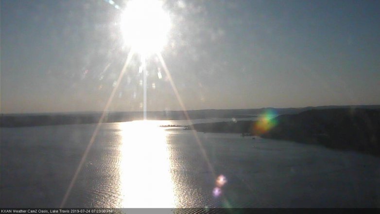 Lake Travis webcam, July 24, 2019 6:25 PM CT