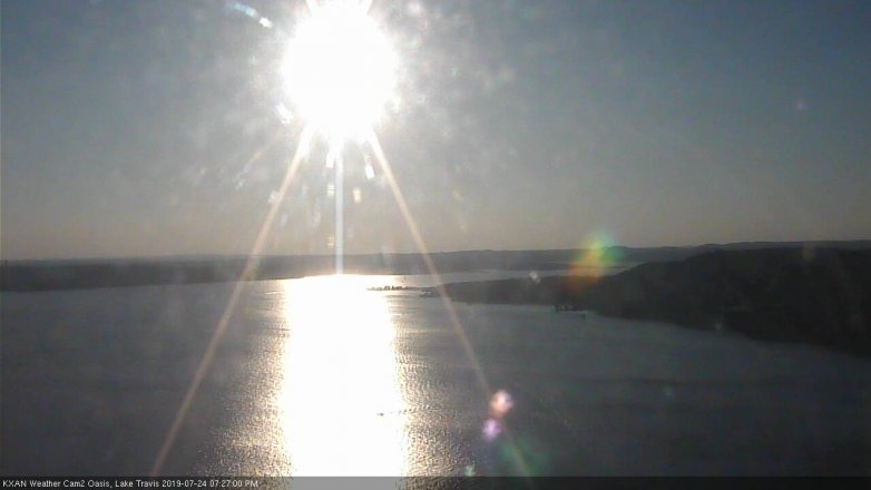 Lake Travis webcam, July 24, 2019 6:30 PM CT