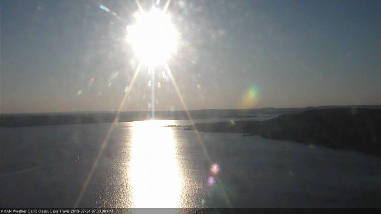 Lake Travis webcam, July 24, 2019 6:35 PM CT