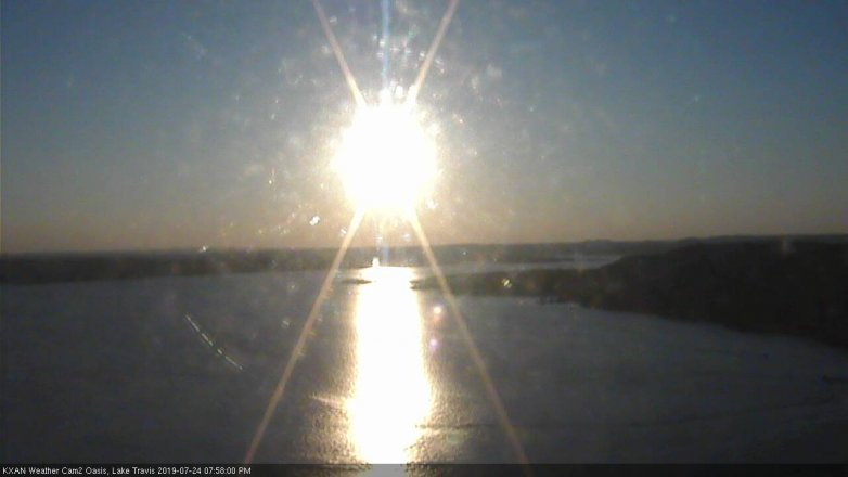 Lake Travis webcam, July 24, 2019 7:00 PM CT