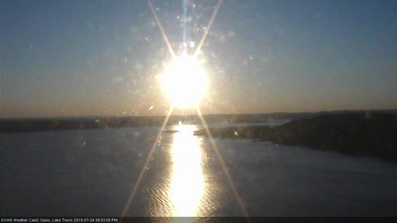 Lake Travis webcam, July 24, 2019 7:05 PM CT