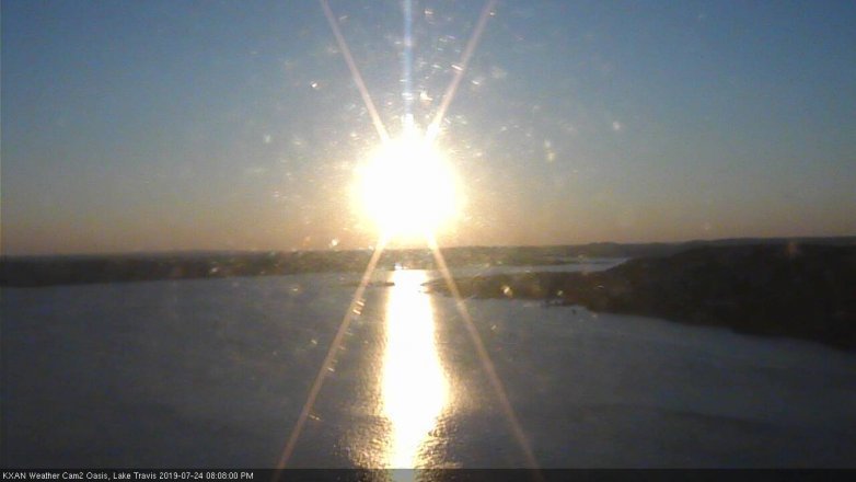 Lake Travis webcam, July 24, 2019 7:10 PM CT