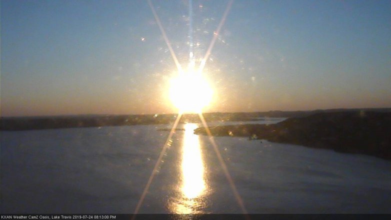 Lake Travis webcam, July 24, 2019 7:15 PM CT