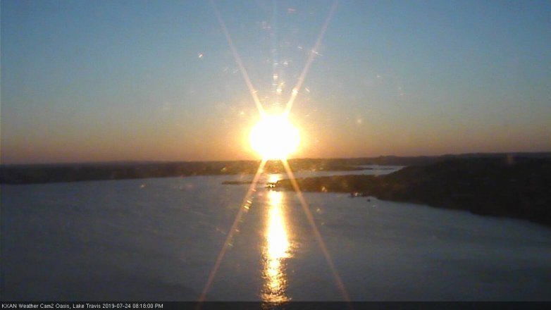 Lake Travis webcam, July 24, 2019 7:20 PM CT