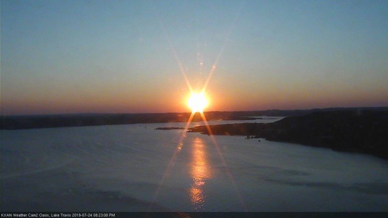 Lake Travis webcam, July 24, 2019 7:25 PM CT