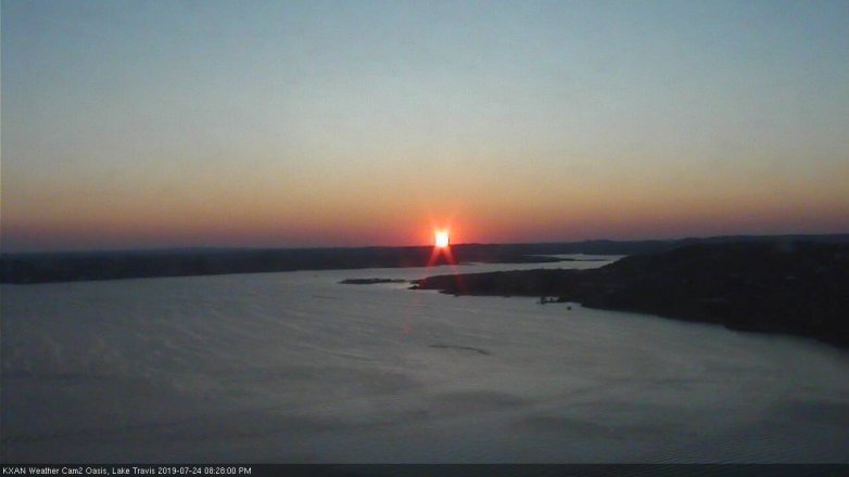 Lake Travis webcam, July 24, 2019 7:30 PM CT
