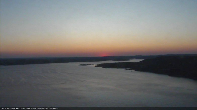 Lake Travis webcam, July 24, 2019 7:35 PM CT