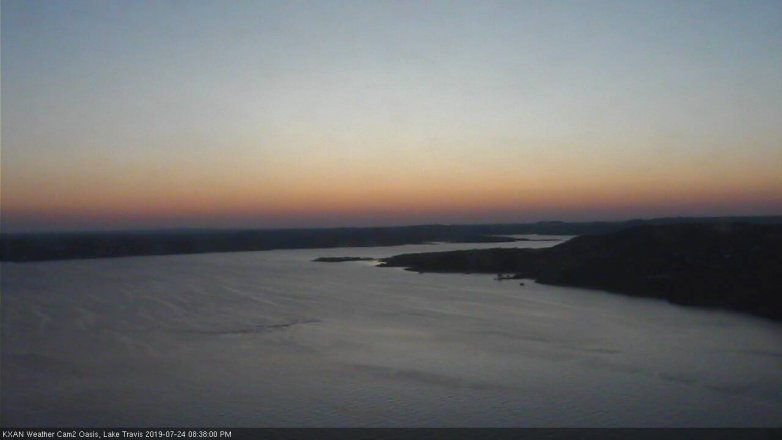 Lake Travis webcam, July 24, 2019 7:40 PM CT