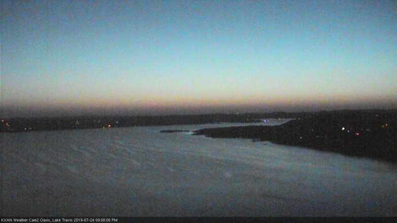 Lake Travis webcam, July 24, 2019 8:10 PM CT