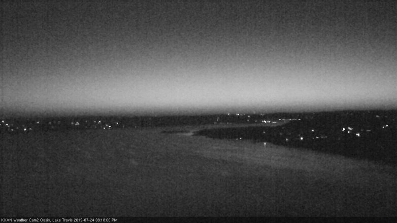 Lake Travis webcam, July 24, 2019 8:20 PM CT