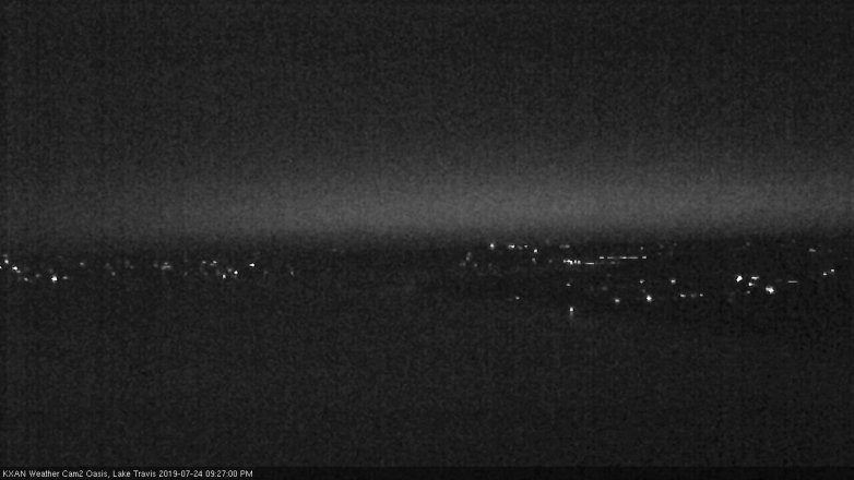 Lake Travis webcam, July 24, 2019 8:30 PM CT
