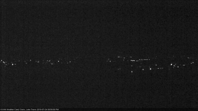 Lake Travis webcam, July 24, 2019 9:00 PM CT