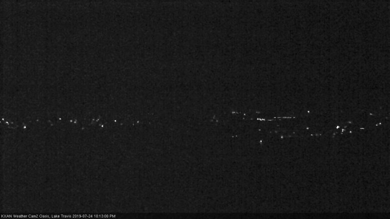 Lake Travis webcam, July 24, 2019 9:15 PM CT