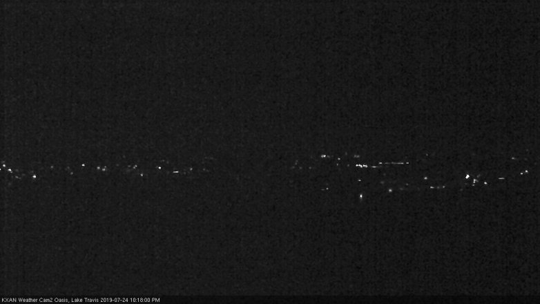 Lake Travis webcam, July 24, 2019 9:20 PM CT