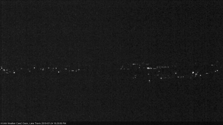 Lake Travis webcam, July 24, 2019 9:30 PM CT