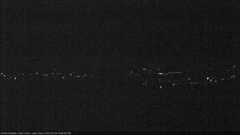 Lake Travis webcam, July 24, 2019 9:45 PM CT