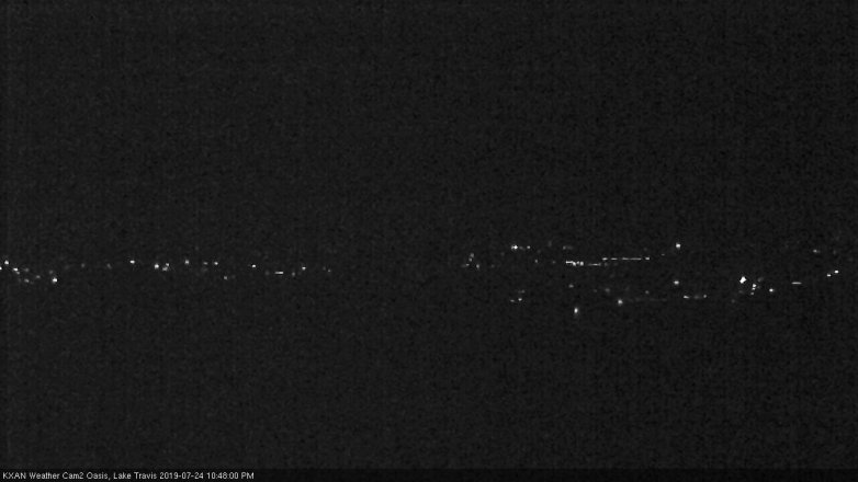 Lake Travis webcam, July 24, 2019 9:50 PM CT