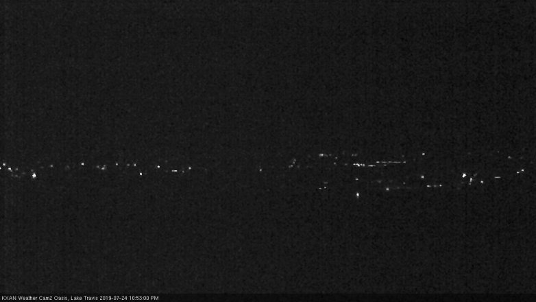 Lake Travis webcam, July 24, 2019 9:55 PM CT