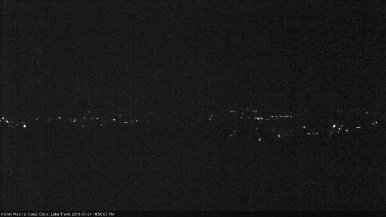 Lake Travis webcam, July 24, 2019 10:00 PM CT