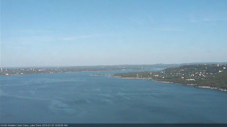Lake Travis webcam, July 25, 2019 9:10 AM CT