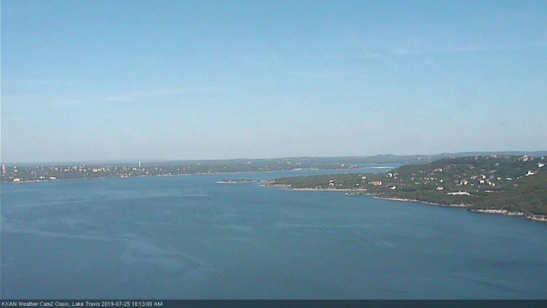 Lake Travis webcam, July 25, 2019 9:15 AM CT