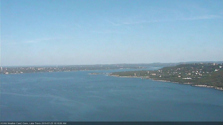 Lake Travis webcam, July 25, 2019 9:20 AM CT