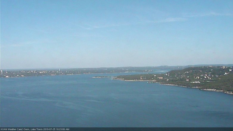 Lake Travis webcam, July 25, 2019 9:25 AM CT