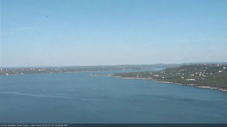 Lake Travis webcam, July 25, 2019 9:50 AM CT