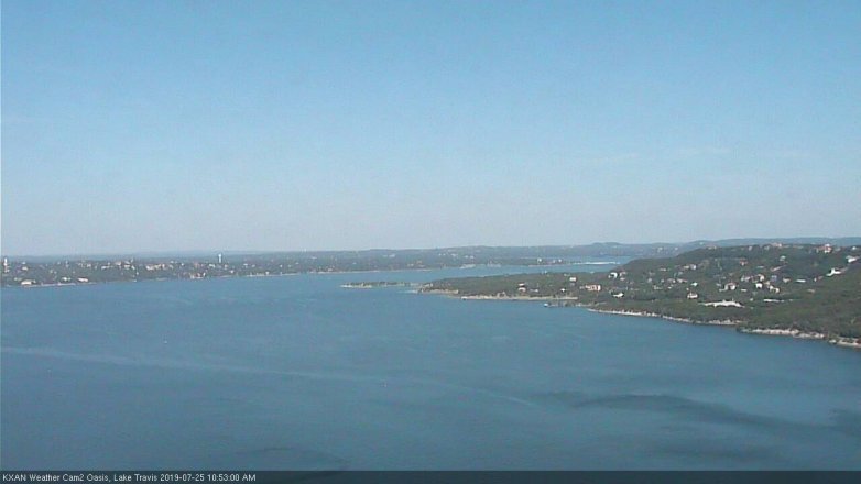 Lake Travis webcam, July 25, 2019 9:55 AM CT