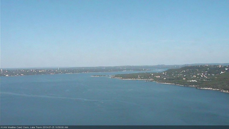 Lake Travis webcam, July 25, 2019 10:00 AM CT