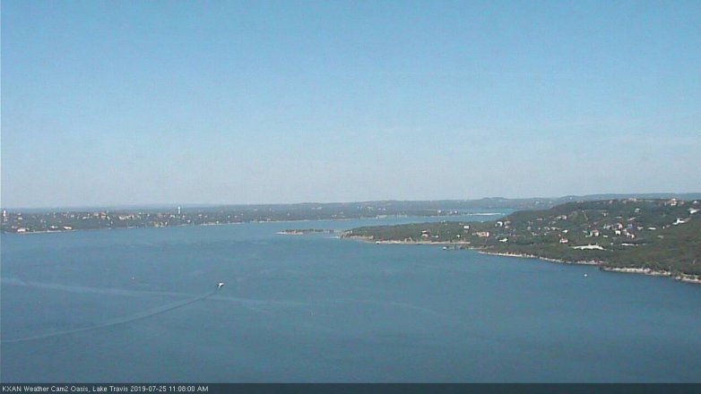 Lake Travis webcam, July 25, 2019 10:10 AM CT